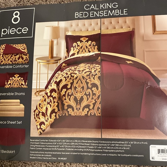Cal King Bed Ensemble Fairfield Square Collection Bed-in-A-Bag Comforter Set - Picture 10 of 14